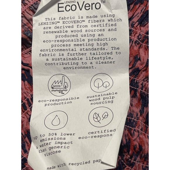 Beachlunchlounge Talia Smocked Long Sleeve Mini Dress or Tunic Size Large Boho - Picture 9 of 10